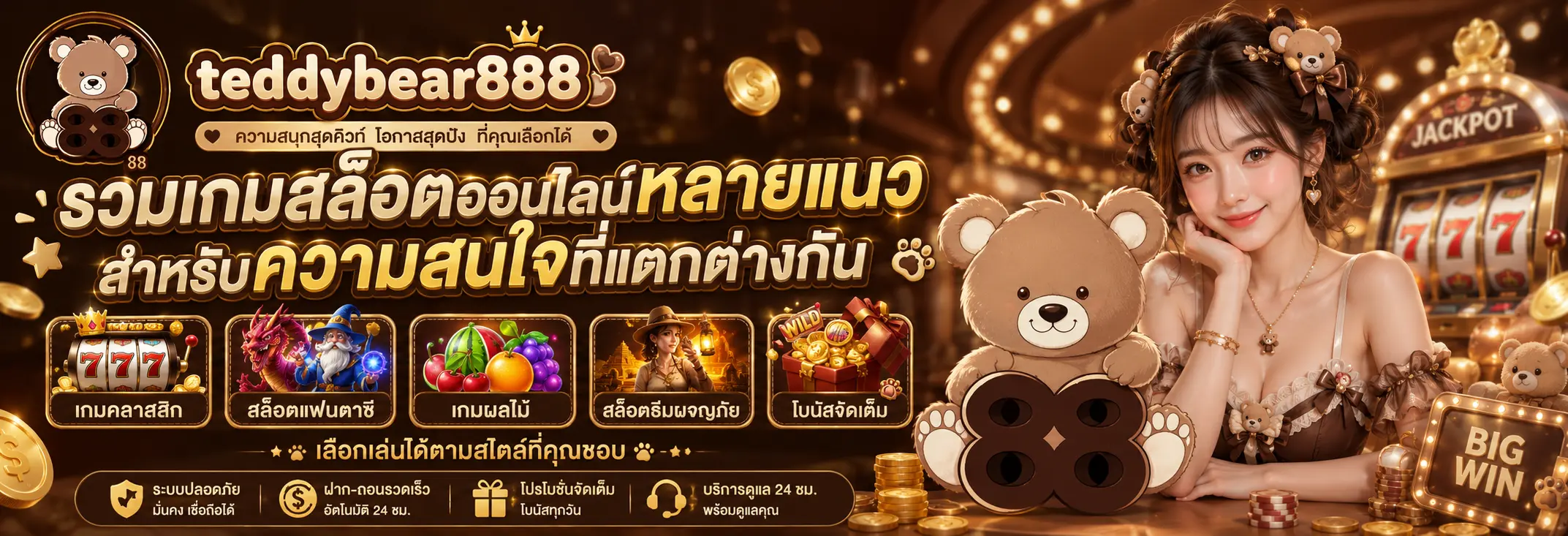 รวมเกมสล็อตออนไลน์หลายแนวสำหรับความสนใจที่แตกต่างกัน